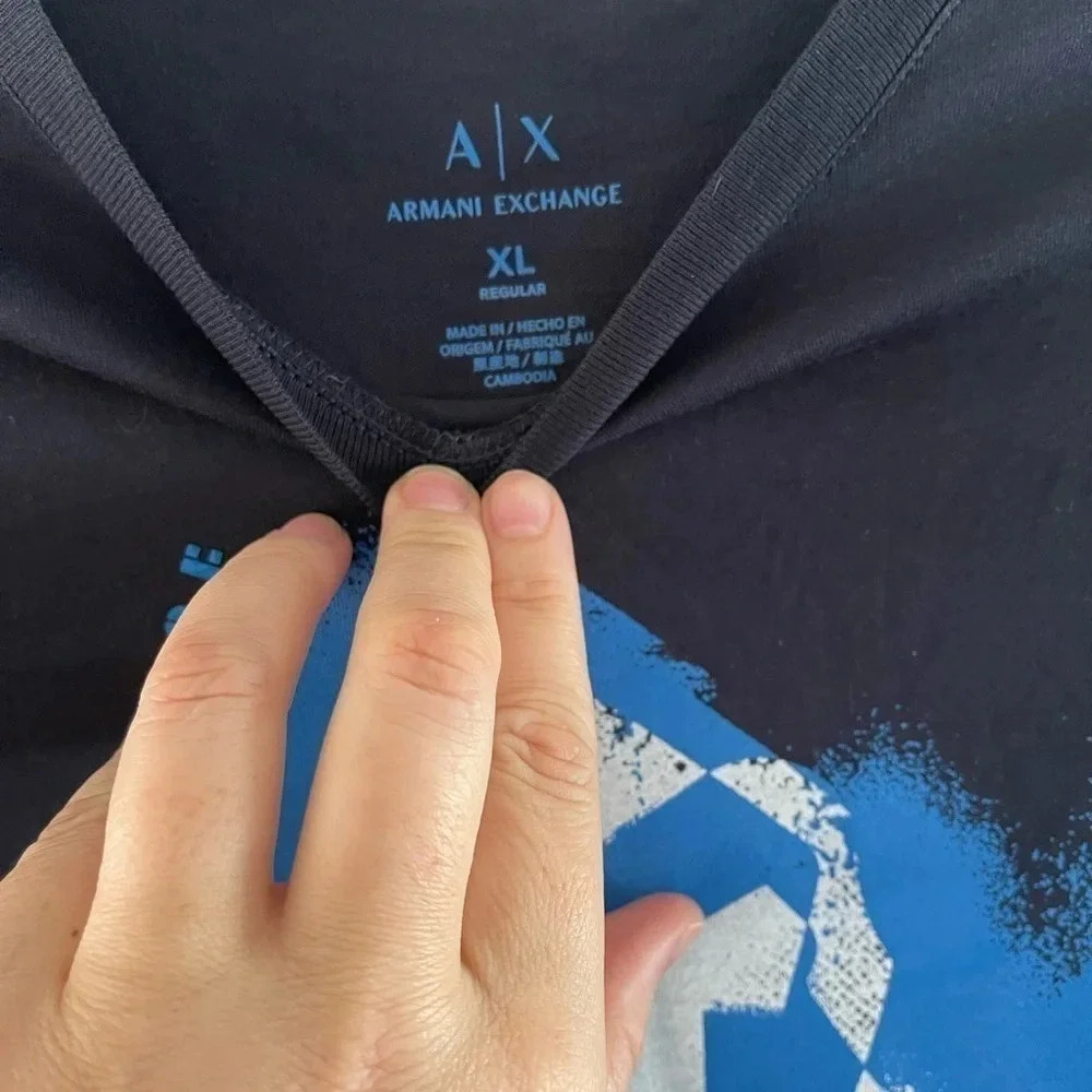 ARMANI EXCHANGE Men's AX Graffiti Graphic Tee - Picture 3 of 4